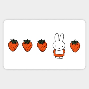 Miffy with strawberries Sticker